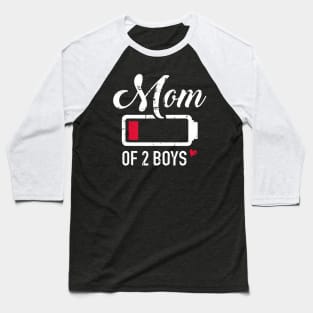 Mom Of 2 Boys Baseball T-Shirt